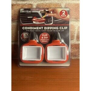 Vibe Condiment Dipping Clip Fits Most Vents For Your Car 2 Pack New
